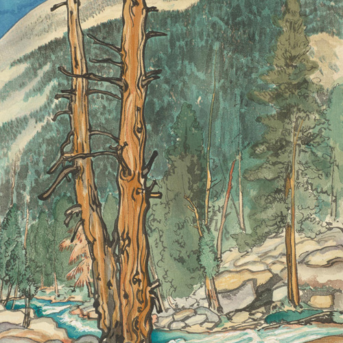 Chiura Obata, Upper Lyell Fork, Near Lyell Glacier, High Sierra, California, 1930