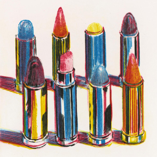 Wayne Thiebaud, Eight Lipsticks, 1988