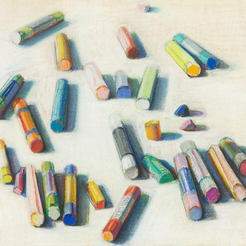 Wayne Thiebaud, Various Pastels (Pastel Scatter), 1972