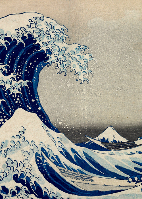 Katsushika Hokusai, Under the Wave off Kanagawa (The Great Wave), from the series Thirty-Six Views of Mount Fuji, ca. 1830–1832