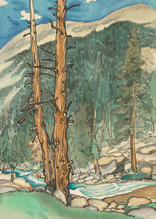 Chiura Obata, Upper Lyell Fork, Near Lyell Glacier, High Sierra, California, 1930