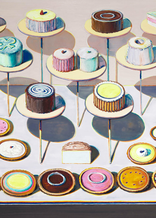 Wayne Thiebaud, Cakes and Pies, 1995