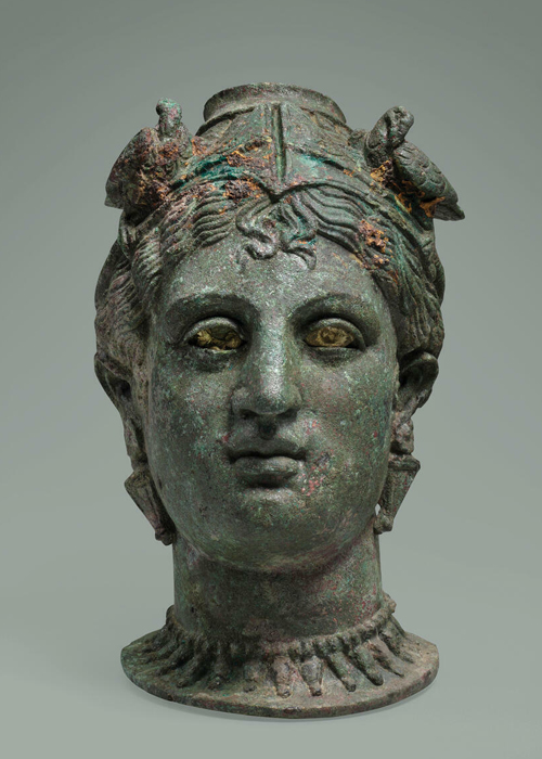The Etruscans, Balsamarium (perfume jar) in the shape of a female head, late 3rd‒early 2nd century BC