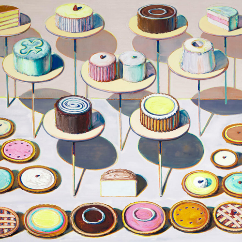 Wayne Thiebaud, Cakes and Pies, 1995