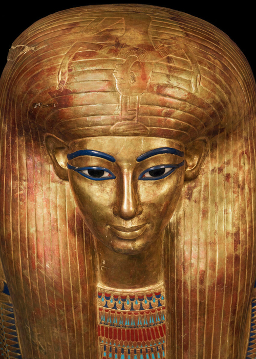 Egypt, New Kingdom, Outer anthropoid coffin of Thuya (detail), Dynasty 18, reign of Amenhotep III