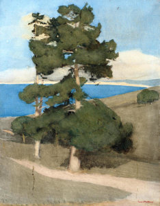Lucia Kleinhans Mathews - Landscape with Tree, 1908