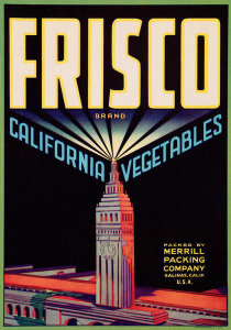 Anonymous - Crate Label for Frisco Brand California Vegetables, Merril Packing Company, Salinas, CA 1934-1955