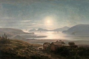Joachim Ferdinand Richardt - Golden Gate Moonlight, ca. 1854
