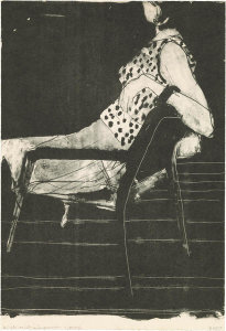 Richard Diebenkorn - Untitled (Seated Woman Wearing a Polka-Dot Blouse), 1967