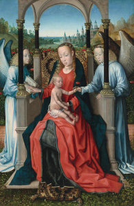 Master of the Saint Lucy Legend - Virgin and Child Enthroned with Angels, 15th-16th century