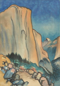 Chiura Obata - El Capitan: Yosemite National Park, California, from the World Landscape Series, 1930