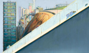 Wayne Thiebaud - Diagonal Freeway, 1993