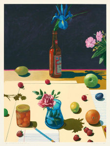 Paul Wonner - Still Life with Fruit and Flowers, 1992