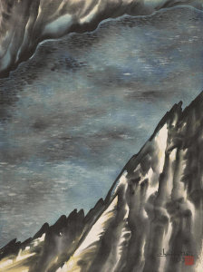 Chiura Obata - Under Moonlight, Point Lobos, 1933