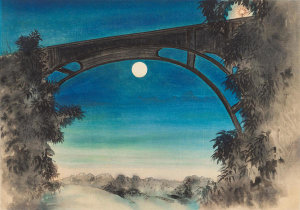 Chiura Obata - Full Moon, Pasadena, California, 1930