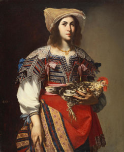 Massimo Stanzione - Woman in Neapolitan Costume, ca. 1635