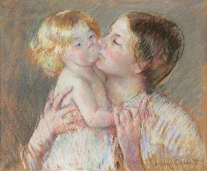 Mary Cassatt - A Kiss for Baby Ann (No. 3), 1897