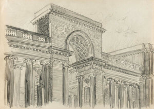 George Applegarth - California Palace of the Legion of Honor front façade, ca. 1924