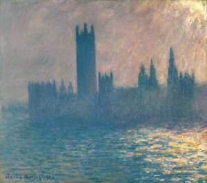 Claude Monet - Houses of Parliament, Sunlight Effect (Le Parlement, effet de soleil), 1903