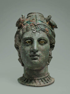 Etruscan - Balsamarium (perfume jar) in the shape of a female head, late 3rd‒early 2nd century BC