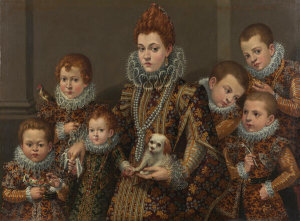 Lavinia Fontana - Portrait of Bianca degli Utili Maselli and Her Children, ca. 1604–1605