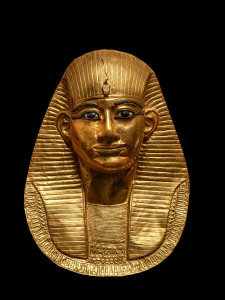 Egypt, Third Intermediate Period - Golden funerary mask of Amenemope, Dynasty 21, reign of Amenemope