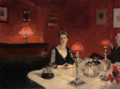 John Singer Sargent - Le verre de porto (A Dinner Table at Night), 1884