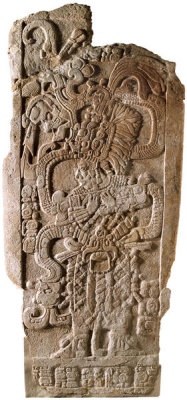 Maya People, Mexico-Guatemala - Stela with Queen Ix Mutal Ahaw, 761
