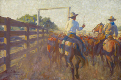 Maynard Dixon - Corral Dust, 1915