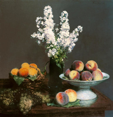Henri Fantin-Latour - White Rockets and Fruit, 1869
