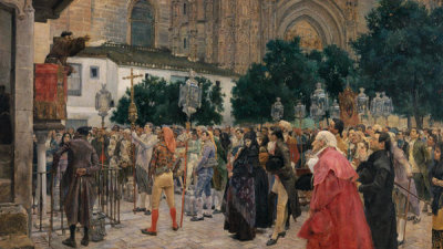 José Jimenez y Aranda - Holy Week in Seville, 1879