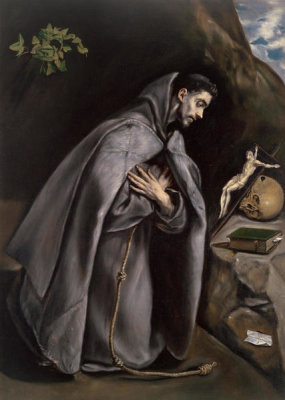 El Greco - St. Francis Venerating the Crucifix, ca. 1595
