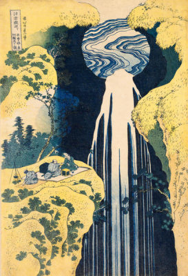Katsushika Hokusai - The Amida Waterfall in the Depths of the Kiso Mountains, 1832-1835