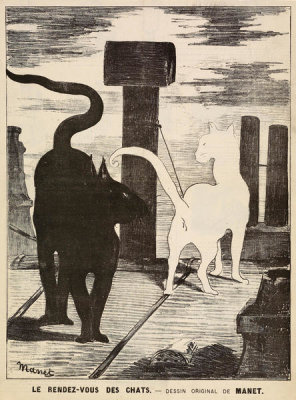 Edouard Manet - Le rendez-vous des chats (The cats' rendezvous),1868
