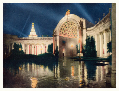 Pacific Novelty Co. - Half Dome, Court of Four Seasons, by Night