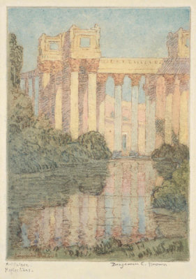Benjamin Chambers Brown - Art Palace, Reflections (Panama-Pacific International Exposition), ca. 1915