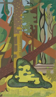 Hilaire Hiler - Tapestry design (Redwood Forest), ca. 1937