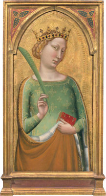 Bernardo Daddi - A Crowned Virgin Martyr (Saint Catherine of Alexandria), ca. 1340