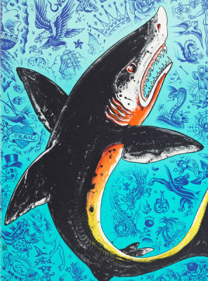 Don Ed Hardy - Tattoo Seas Shark, 1995