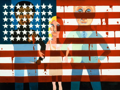 Faith Ringgold - American People Series #18: The Flag is Bleeding, 1967