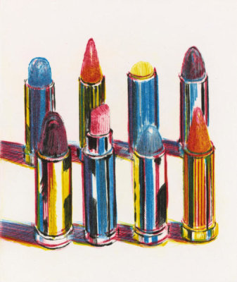 Wayne Thiebaud - Eight Lipsticks, 1988