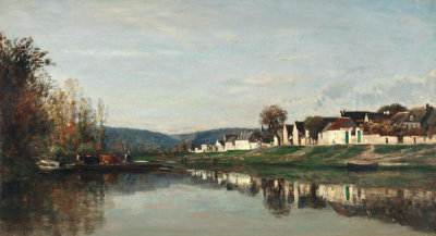 Charles-Francois Daubigny - The Village of Gloton, 1857