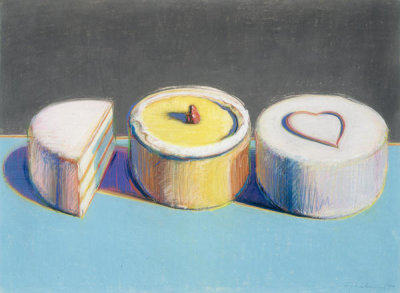 Wayne Thiebaud - Two and One-Half Cakes, 1972