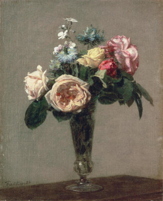 Henri Fantin-Latour - Flowers in a Vase, 1882