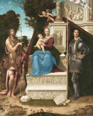 Cesare da Sesto - Madonna and Child with Saint John the Baptist and Saint George, ca. 1513–1515