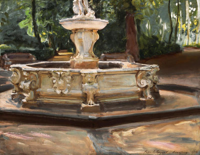 John Singer Sargent - A Marble Fountain at Aranjuez, c. 1912