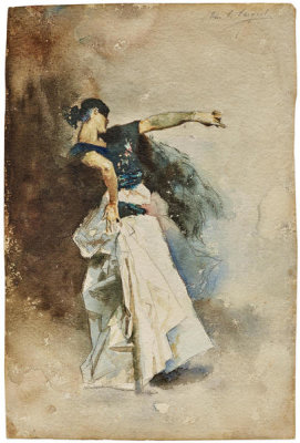 John Singer Sargent - Study for Spanish Dancer, c. 1880-1881