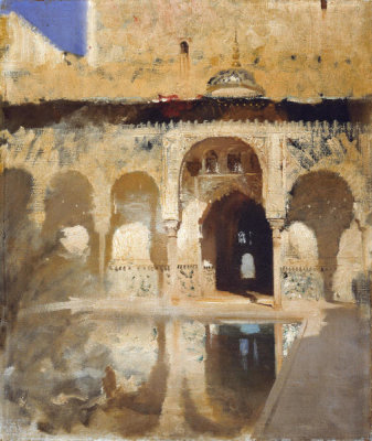 John Singer Sargent - Alhambra, Patio de los Arrayanes (Court of the Myrtles), 1879