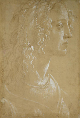 Sandro Botticelli - Study for the Portrait of a Lady (Simonetta Vespucci) (recto), ca. 1480