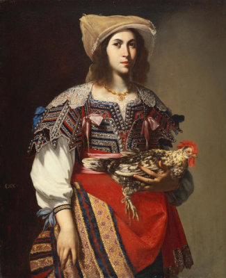 Massimo Stanzione - Woman in Neapolitan Costume, ca. 1635